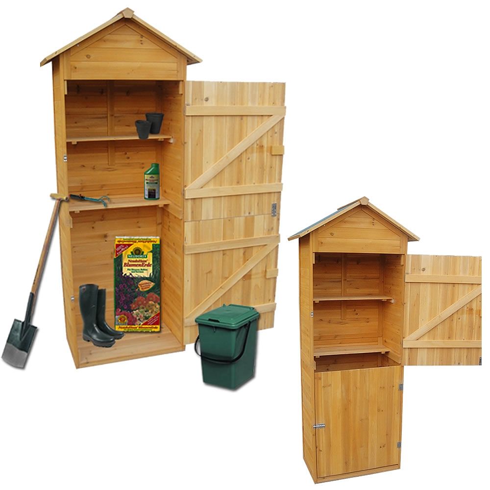 Lesena vrtna omara - 79 x 49 x 190 cm