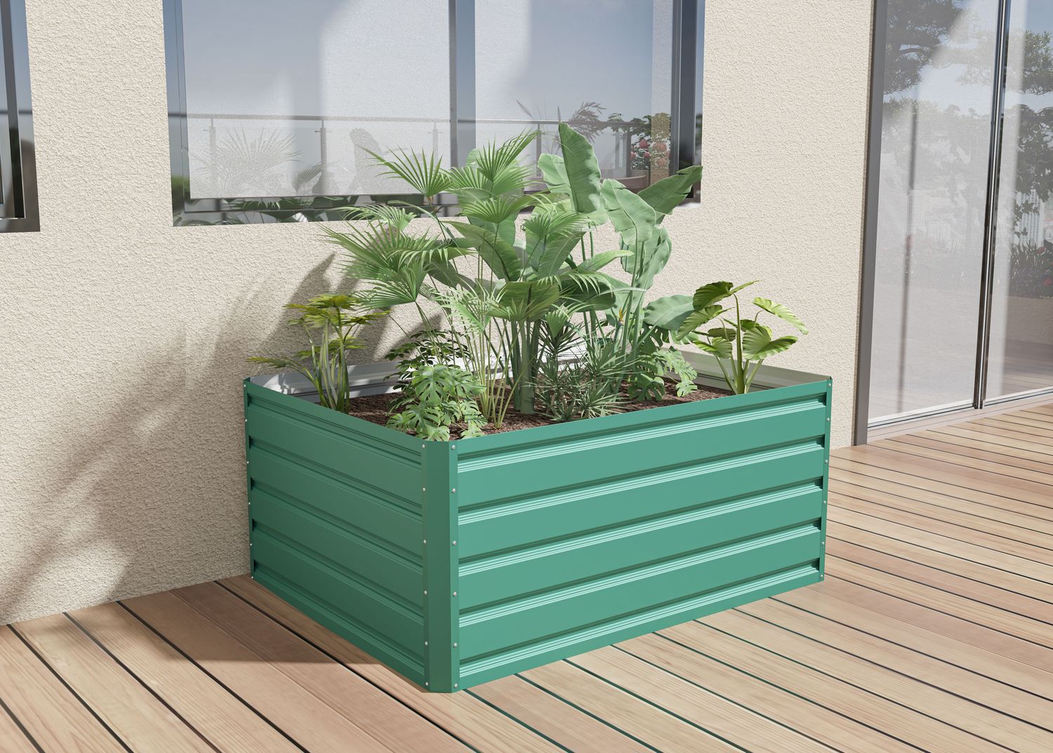 Visoka greda Daisy - 120 x 90 x 52 cm - ZELENA
