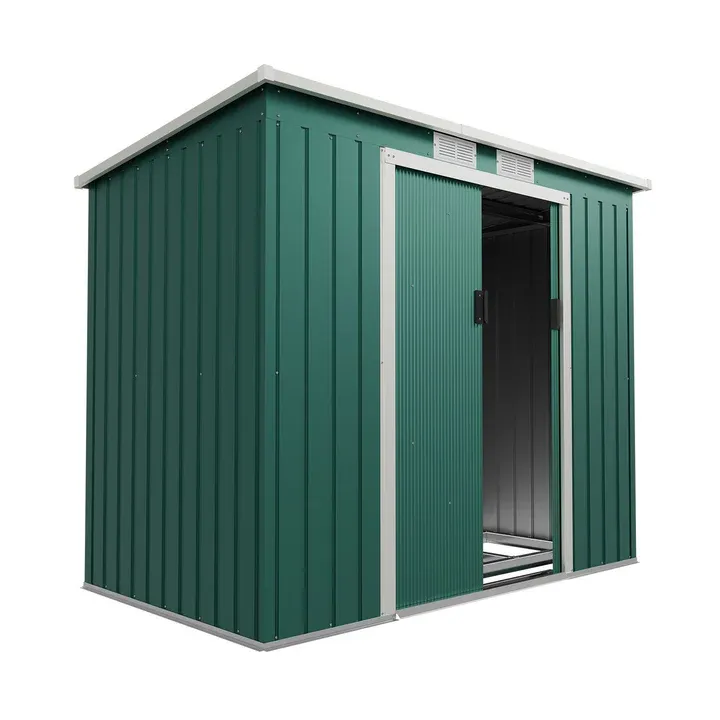 Vrtna kovinska hiška-uta-lopa 2,38 m² - 2,03 m x 1,17 m - ZELENA