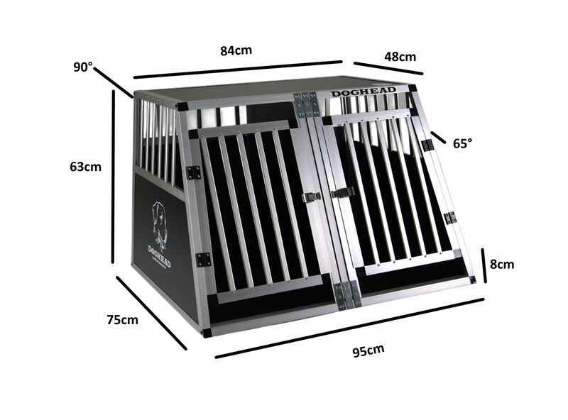 DVOJNI box - kletka za psa 95 x 75 x 63 cm