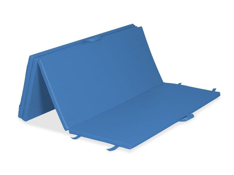 Štiridelna Shiatsu zložljiva blazina 200 × 120 × 3 cm, K023 modra