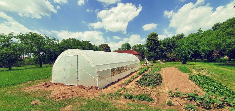 TOP Rastlinjak PROFI širine 4,5 m Z BOČNIM ODPIRANJEM