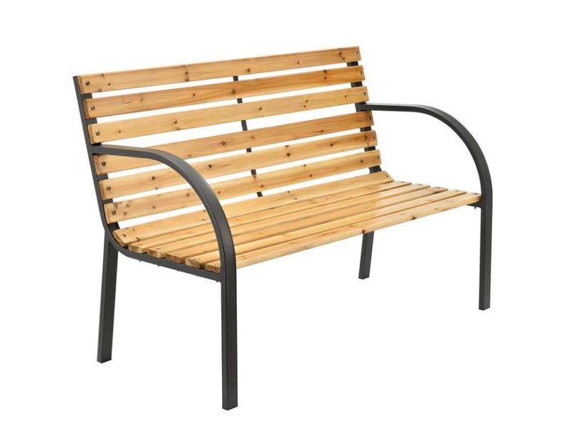 Elegantna vrtna klop Michel za 2 osebi iz lesa - 120 x 62 x 82 cm
