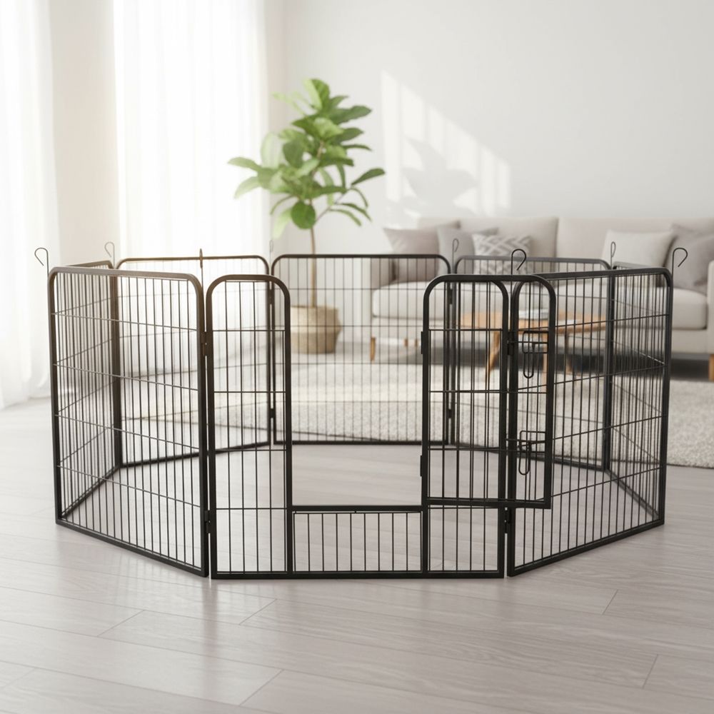 8-kotna ograda za hišne ljubljenčke - 60/80/100 cm višine