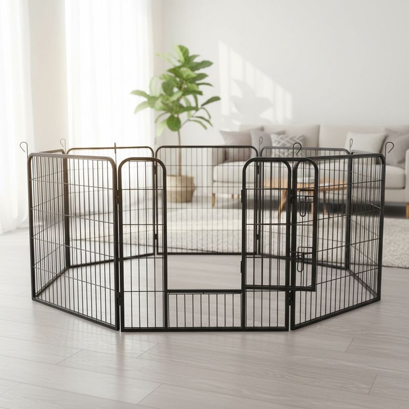 8-kotna ograda za hišne ljubljenčke - 60/80/100 cm višine