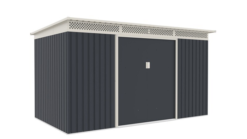 Vrtna kovinska hiška-uta-lopa 7,0 m² - 3,4 m x 2,06 m – ANTRAZIT