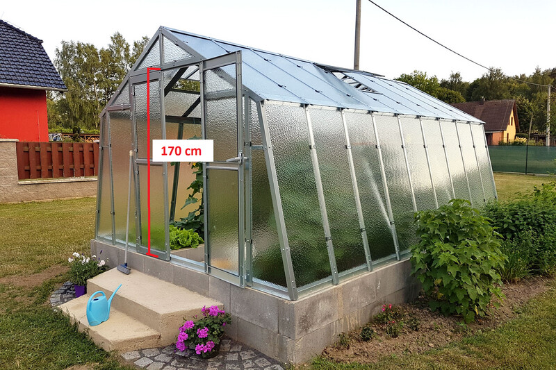 LIMES rastlinjak GLAS PLUS - steklo 4mm - širina 3,03m - več dolžin + žleb + dostava