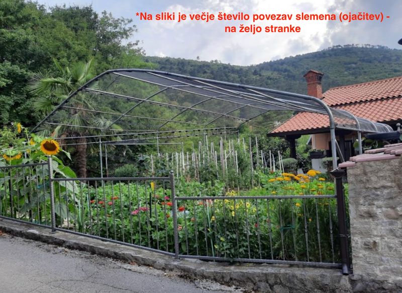 TOP KOVINSKA KONSTRUKCIJA + ZAŠČITNA MREŽA ZA ZAŠČITO VRTA