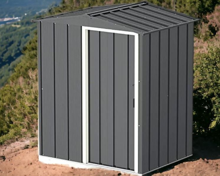 Kovinska vrtna hiška-uta-lopa 1,99 m² - 1,62m x 1,23m - TEMNO SIVA