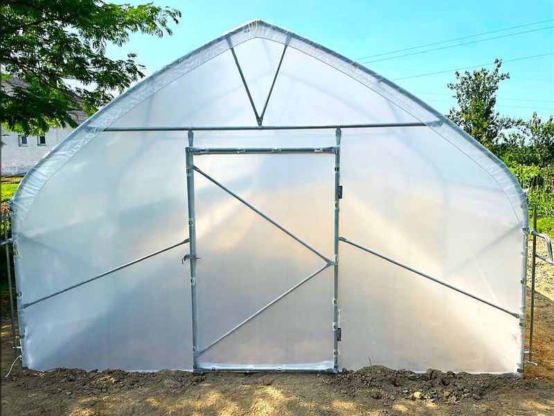 Rastlinjak PROFI širine 5m, višina stranice 1,8m – Idealen za hobi in profesionalne vrtnarje