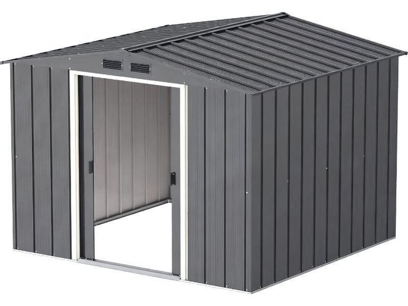 Kovinska vrtna hiška-uta-lopa 6,35 m² - 2,62m x 2,42m - TEMNO SIVA