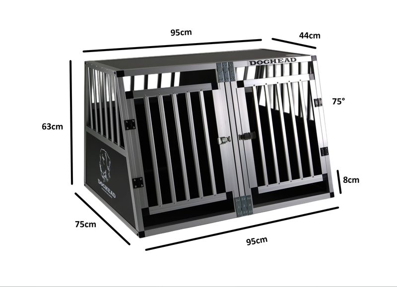 DVOJNI box - kletka za psa 95 x 75 x 63 cm - ni primerna za karavane