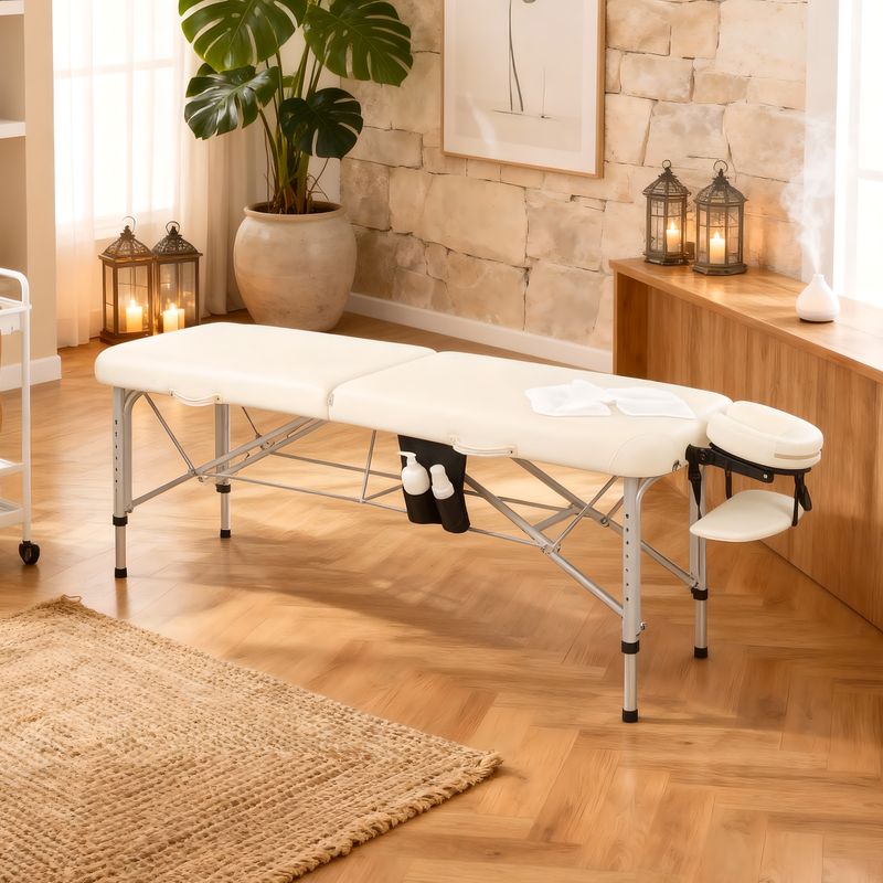 Prenosna masažna miza Vera 60 Comfy Base K501, bela