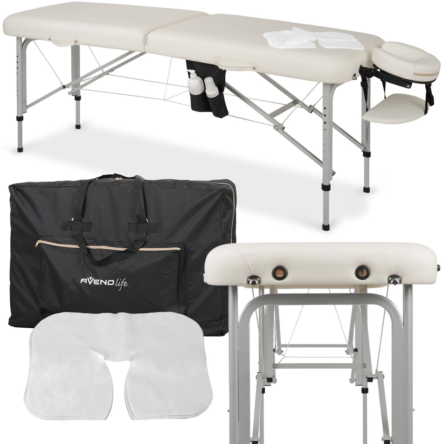 Prenosna masažna miza Vera 60 Comfy Base K501, bela