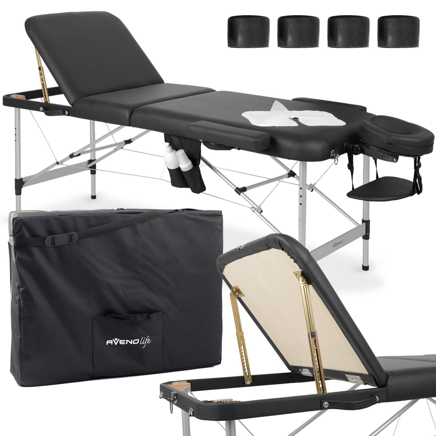 Masažna miza Adele 60 Comfy Base K515, črna