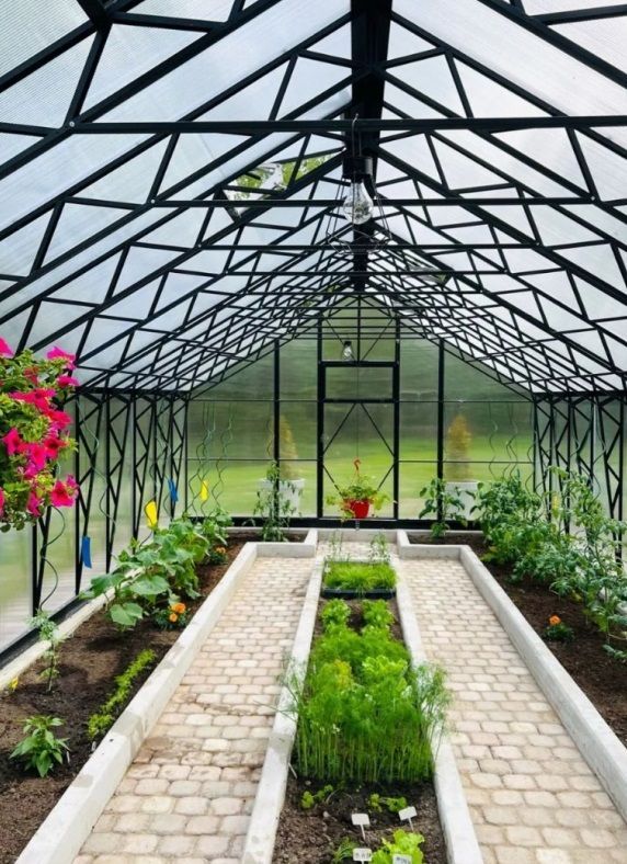 Rastlinjak EcoSlider Roof | EHL 4,0 m | 6 mm polikarbonat | Dvojna vrata
