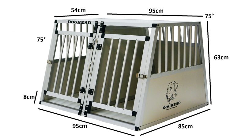 DVOJNI box - kletka za psa 95 x 85 x 63 cm - COMFORT Line - ni primerna za karavane