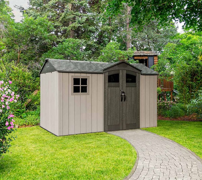 Plastična hiška-lopa-uta Pluto 7,2 m² - 2,06m x 3,50m - SIVA