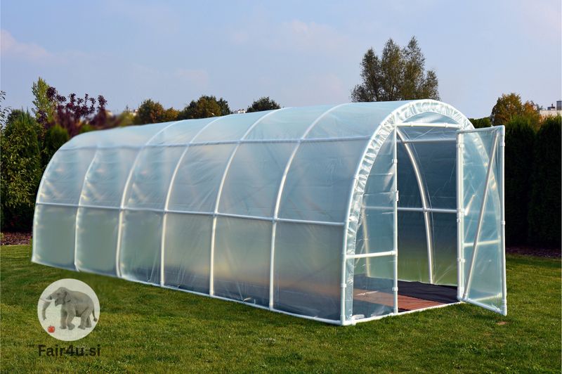 PVC rastlinjak Lemar [B6] 6,0 x 2,2 x 1,9 m