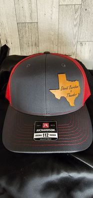 Texas Thunder Red and Gray Leather Patch Hat