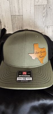 Texas Thunder Lodan and Black Leather Patch Hat