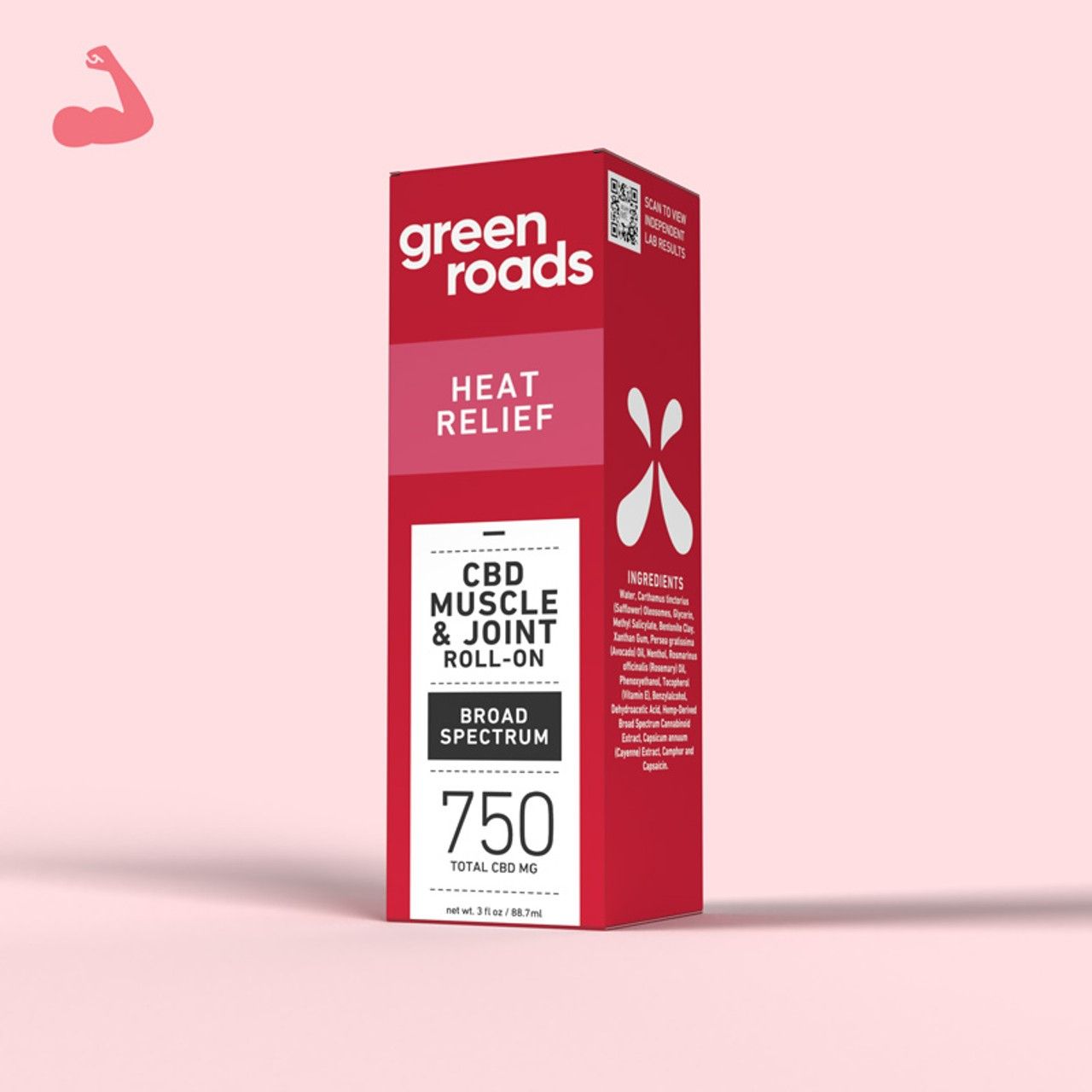 Green Roads 750mg Muscle &amp; Joint Heat Relief Roll-On