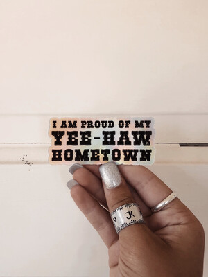yeehaw hometown sticker