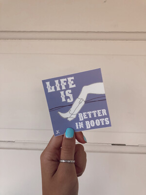 better in boots sticker