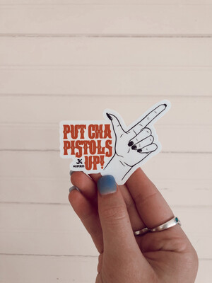 pistols up sticker
