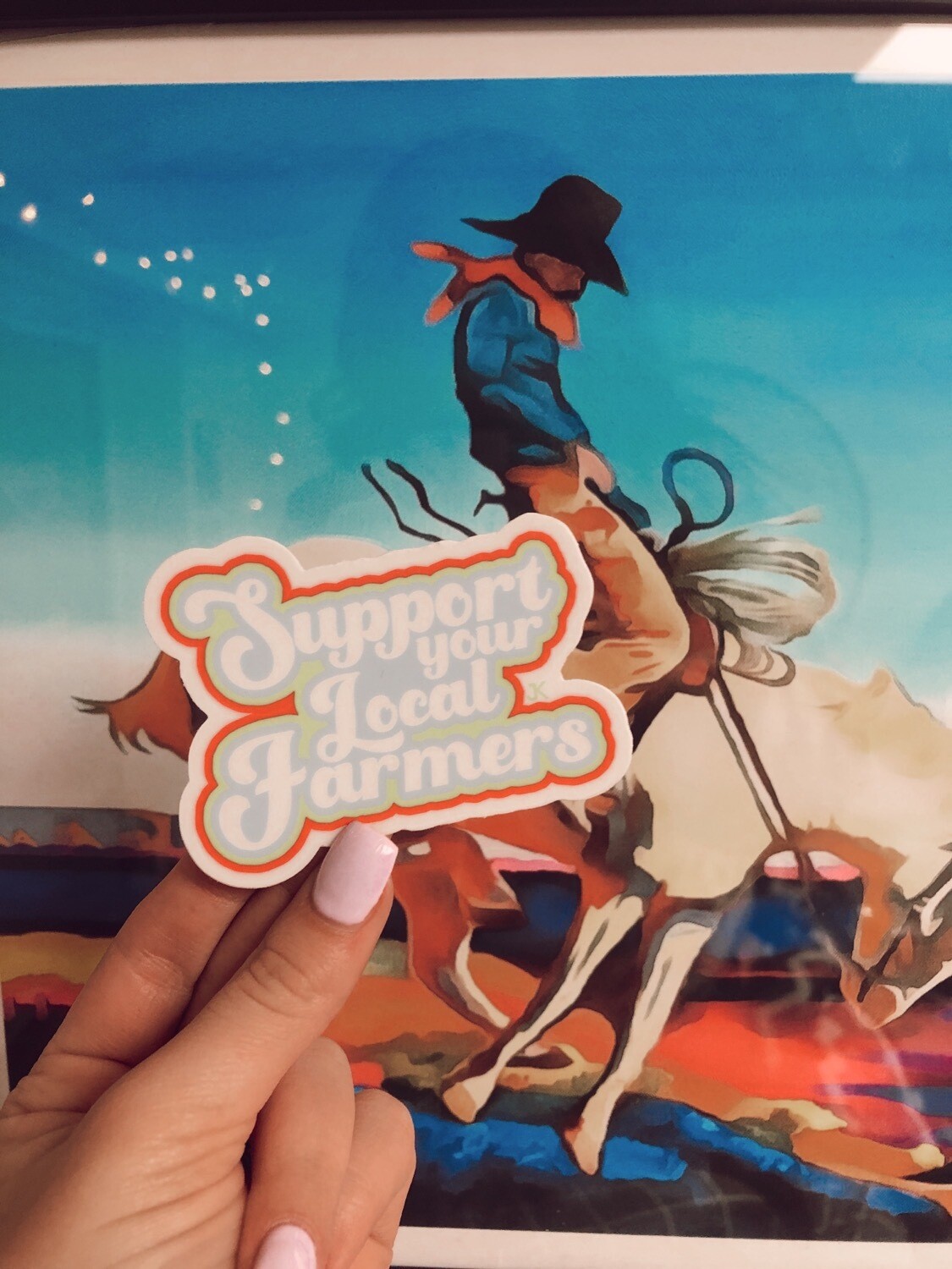 support ur local farmers sticker