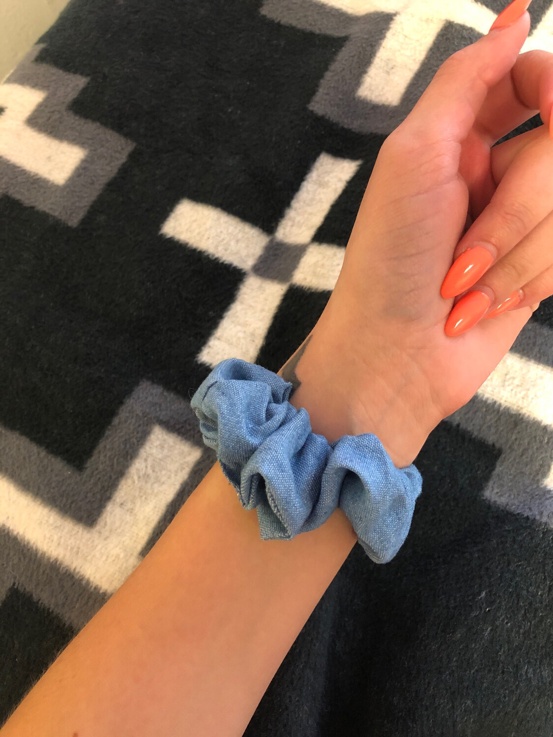 denim scrunchie