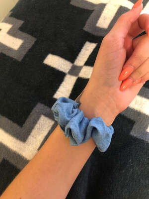 denim scrunchie