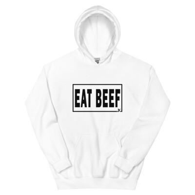 eat beef black logo hoodie