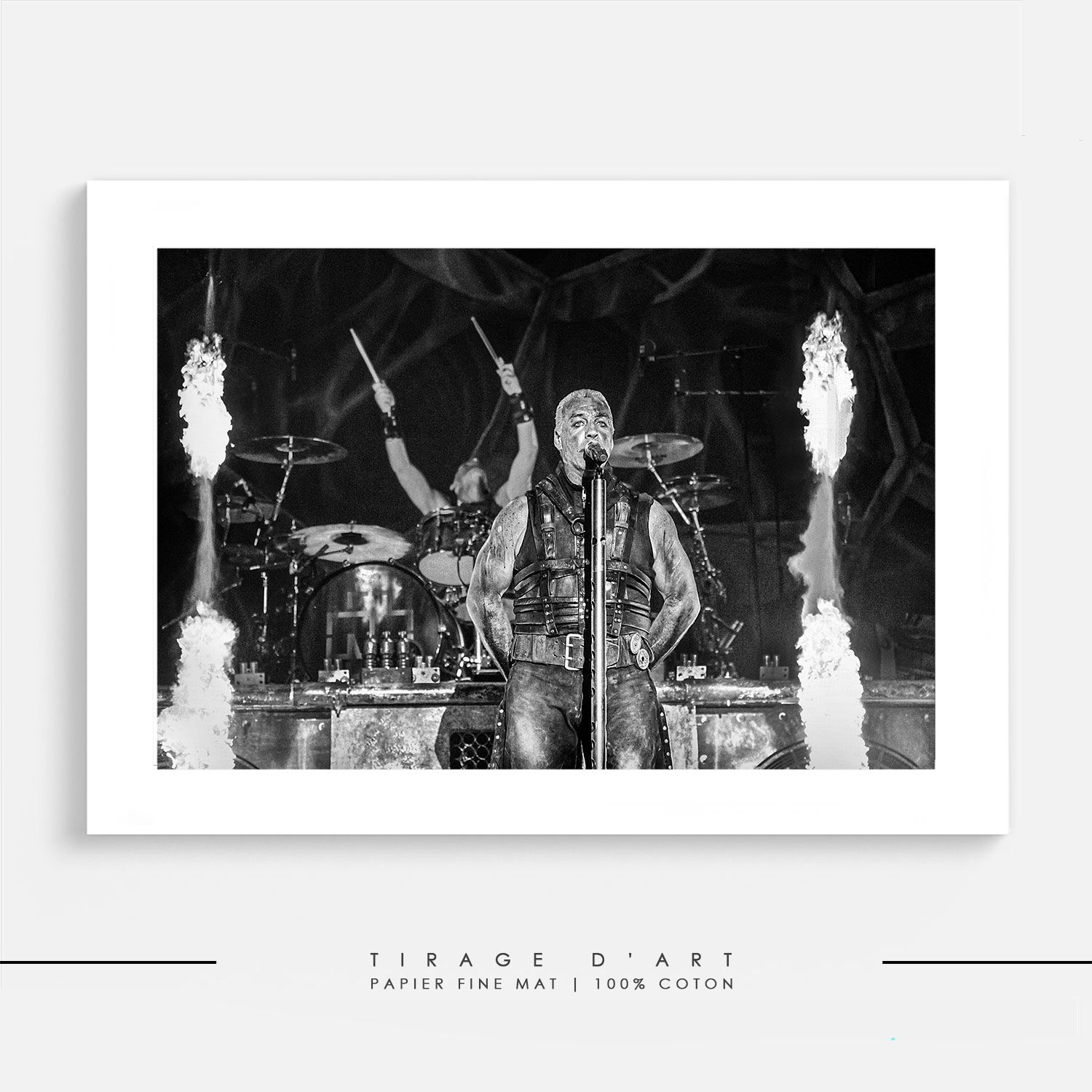 Photo concert Rammstein noir blanc Eric Canto - Tirage art édition limitée 30ex signé - Photographie rock live