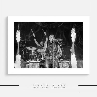 Photo concert Rammstein noir blanc Eric Canto - Tirage art édition limitée 30ex signé - Photographie rock live