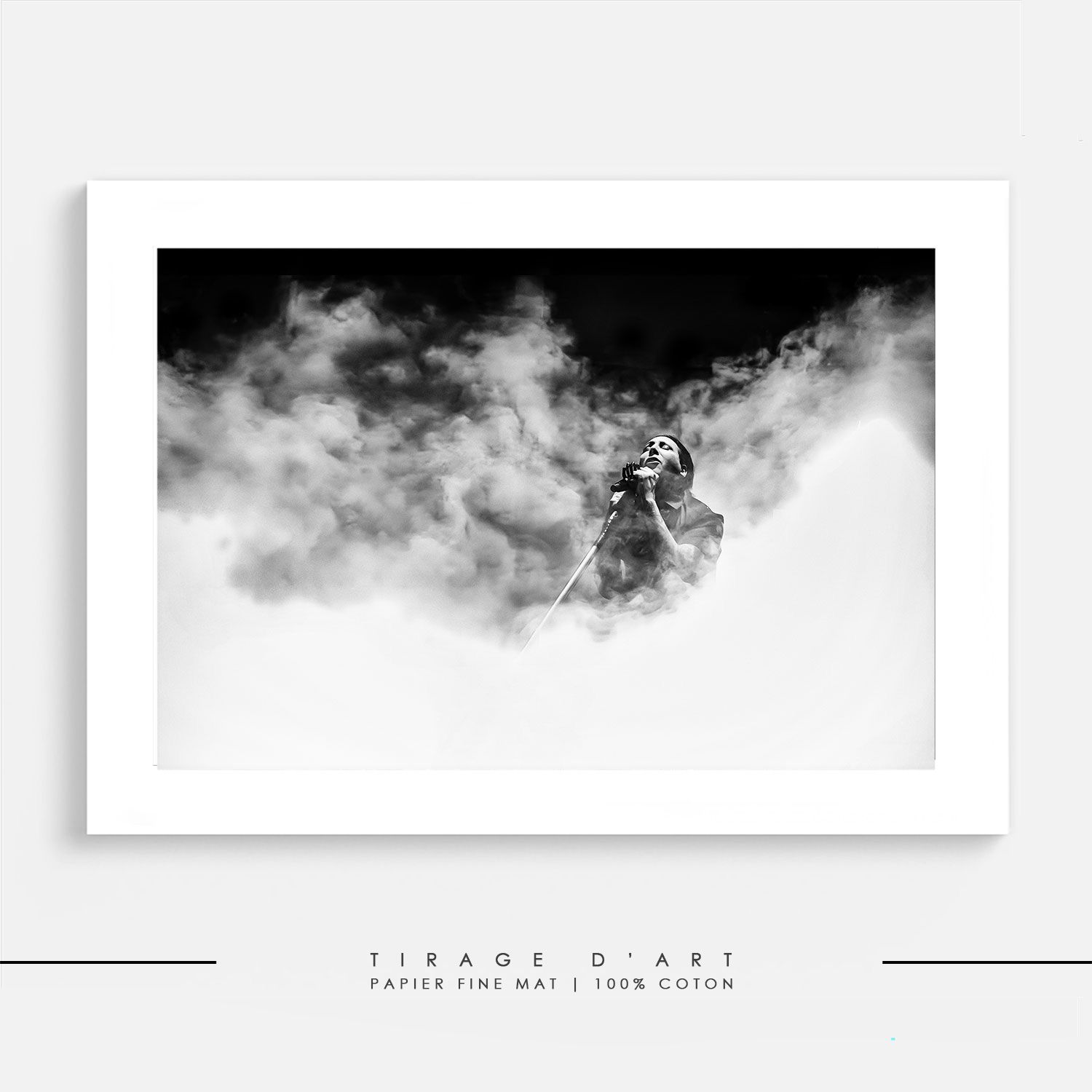 Tirage photo de Marilyn Manson - Photo concert  noir blanc Eric Canto - Tirage art édition limitée 30ex signé - Photogr