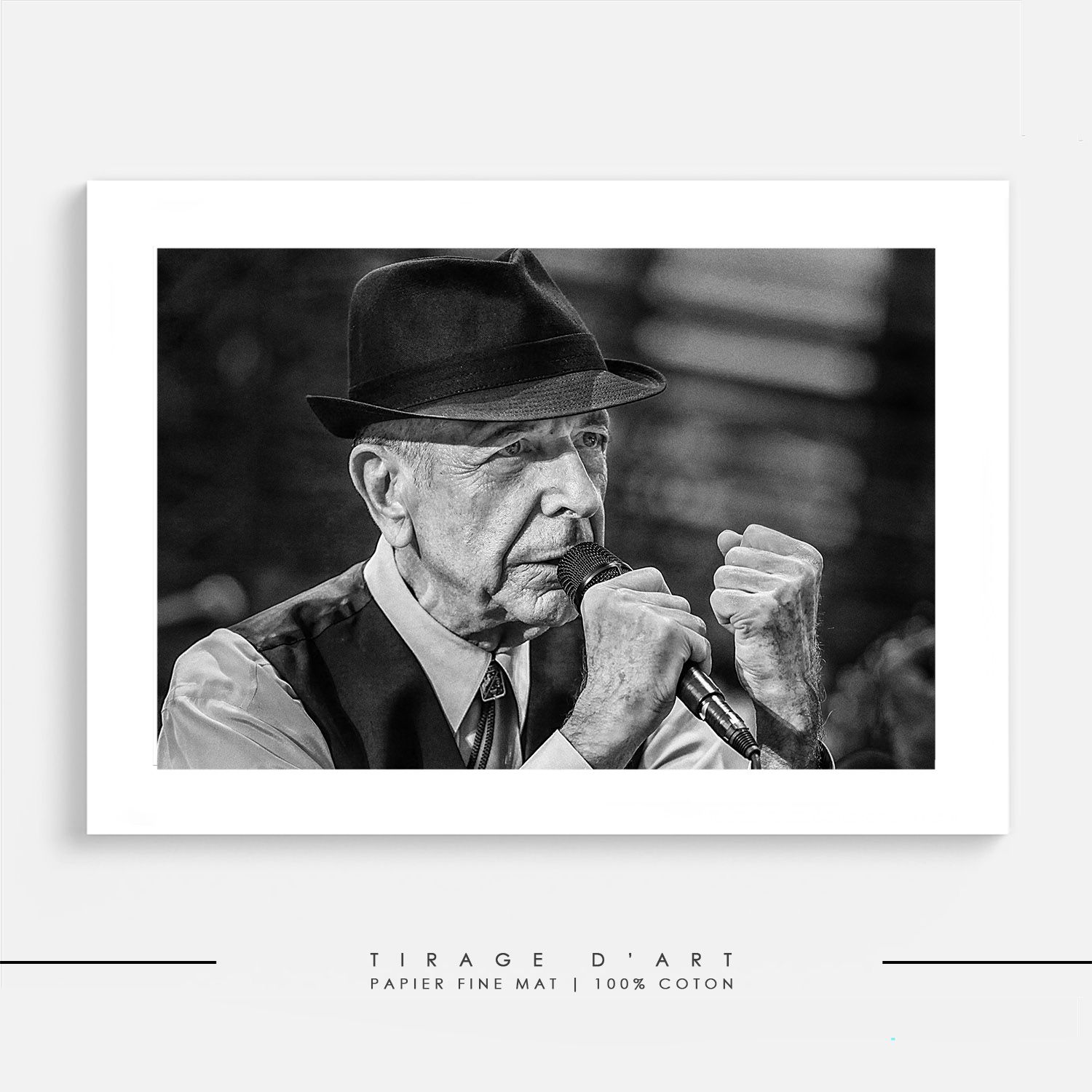 Tirage photo de Leonard COHEN en concert par Eric Canto