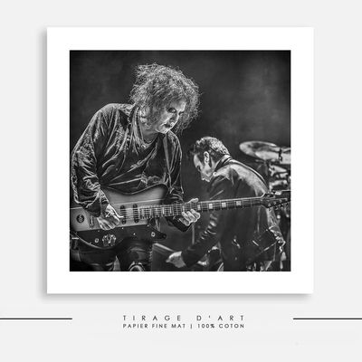 Photo concert The Cure  noir blanc Eric Canto - Tirage art édition limitée 30ex signé - Photographie metal premium