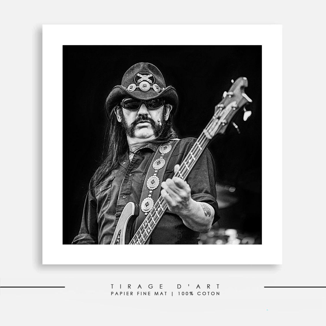 Photo concert Motorhead noir blanc Eric Canto - Tirage art édition limitée 30ex signé - Photographie metal premium