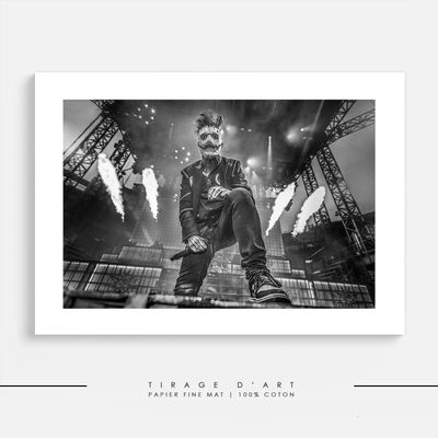Photo concert Slipknot noir blanc - Tirage phot rock art édition limitée 30ex signé - Photographie metal premium