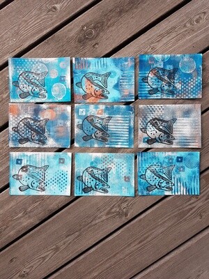 Postkarte "abgetaucht"A6