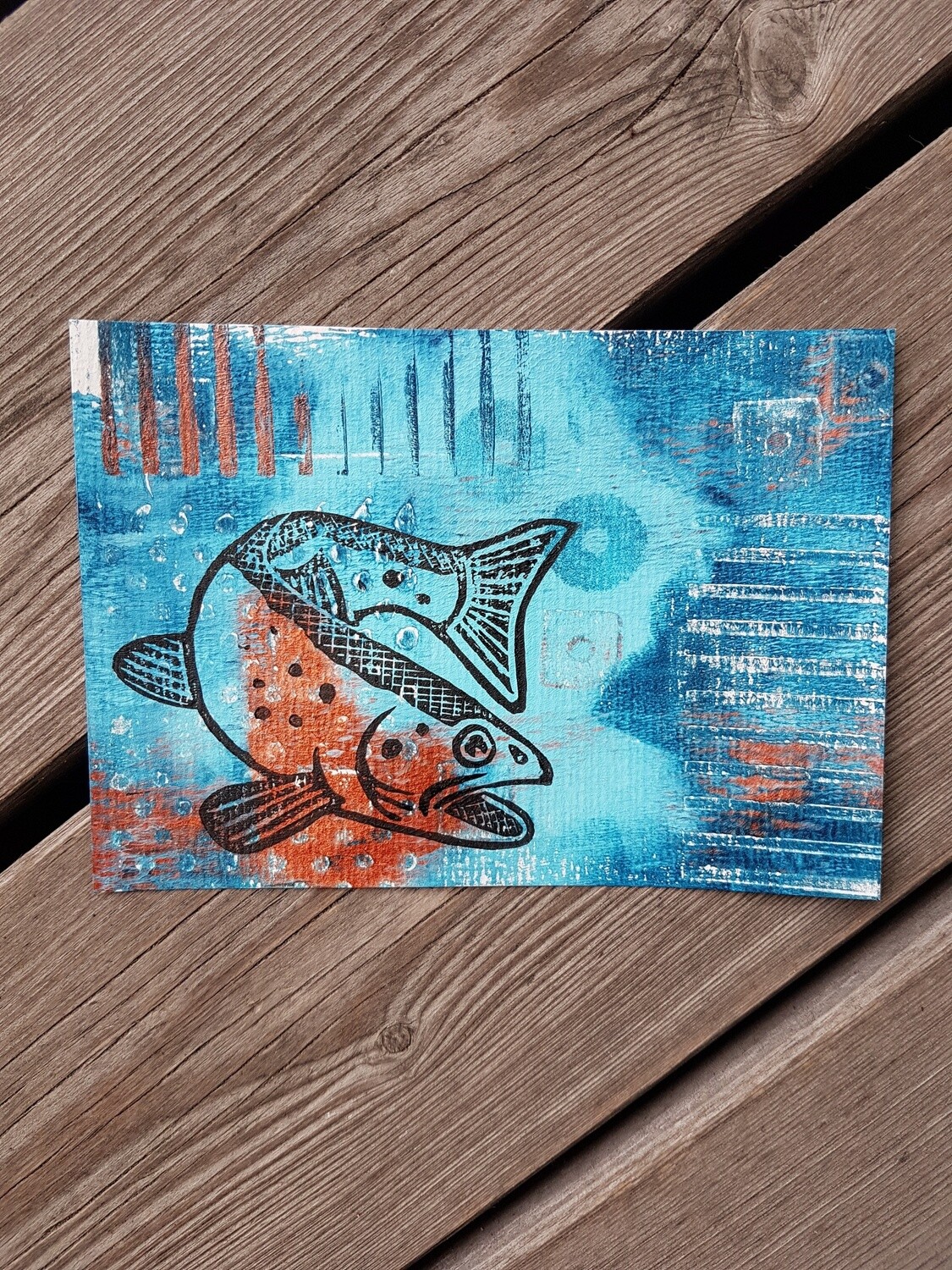 Postkarte "abgetaucht"A6