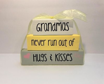 Grandmas never run out of Hugs & Kisses Blocks