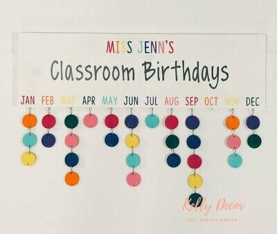 Personalized Classroom Birthday Sign