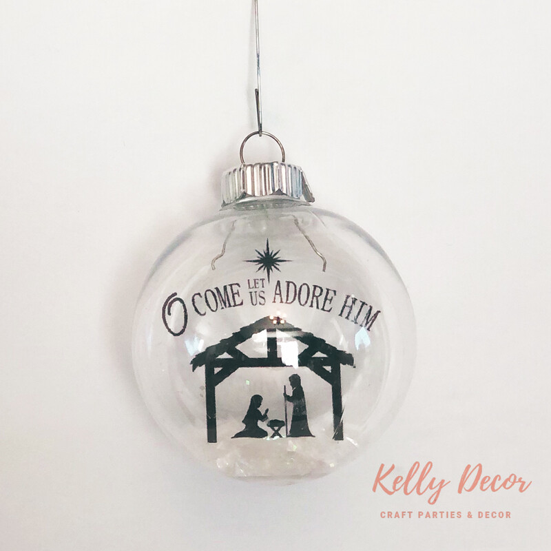 10- O Come Let us Adore Him Ornaments