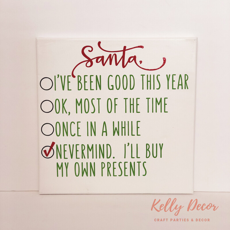 Santa Check List Sign
