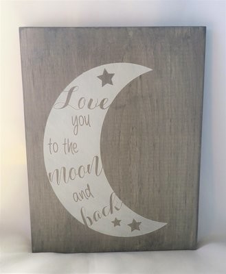 Love you to the Moon Sign