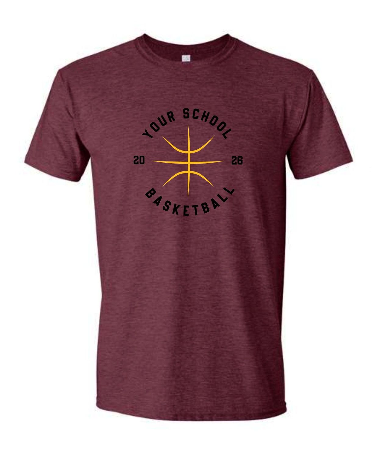 School Basketball Shirt With Year School Basketball Shirt With Year