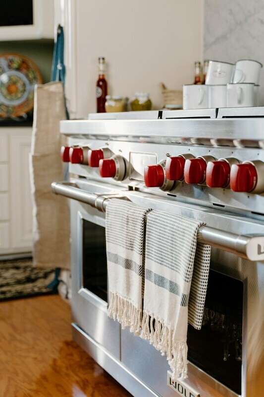 Turkish Kitchen Towel Black &amp; Natural
