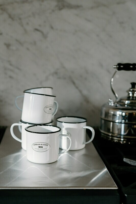 Orban &amp; Sons Enamel Mug Set Of 6